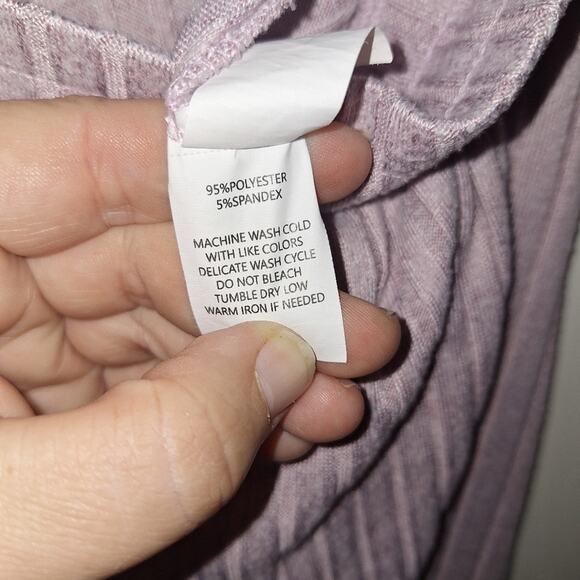 Southern Shirt High-Rise‎ Pants Pink Ribbed Lounge Size Large Tall Loungewear - Picture 4 of 6